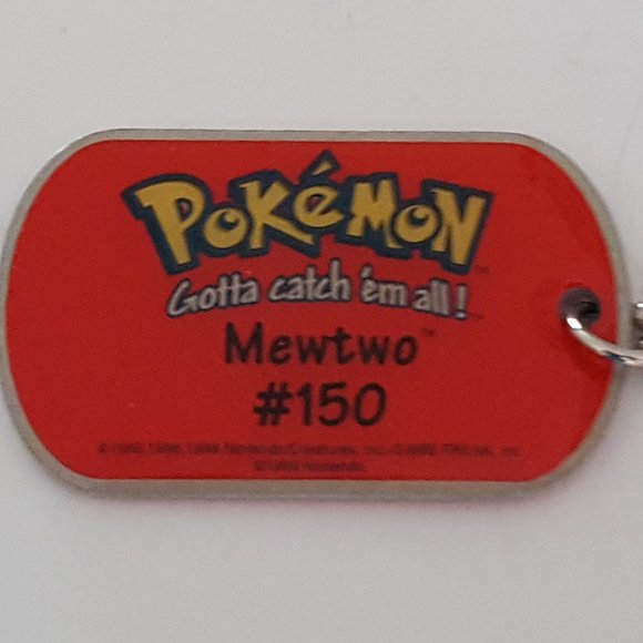 Pokemon Mewtwo #150 Dog Tag Vintage 1999 Nintendo Creatures, inc./Game F… - Picture 2 of 5